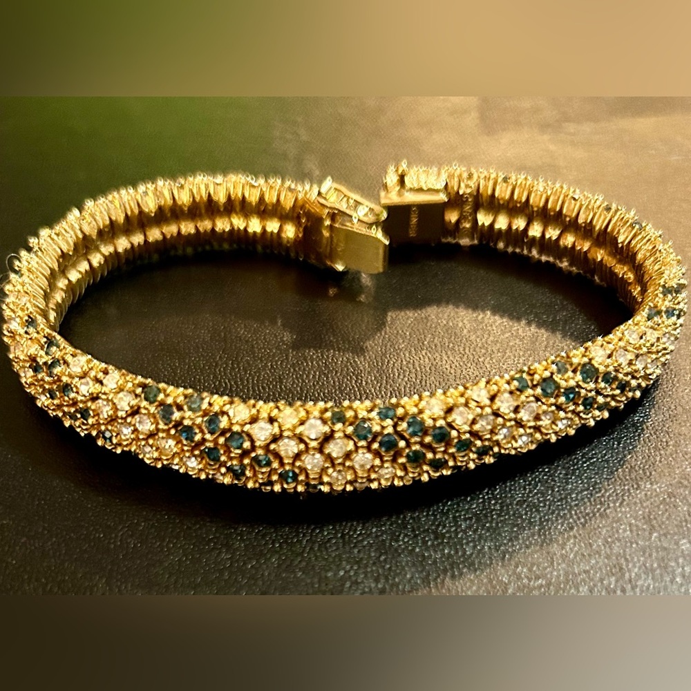 Ciner Swarovski Sapphire & Diamond  Crystal Bracelet